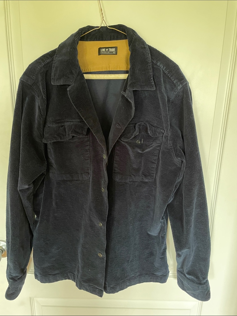 Line of Trade Navy Corduroy Button Shirt Jacket